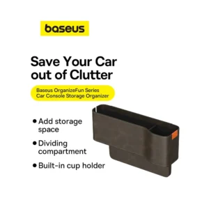 Baseus Organize Fun Series Car Console Storage Organizer Marble Brown