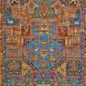 Vintage Pattern Persian Carpet 3x5 ft