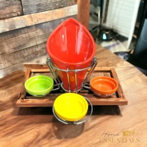 French Fries Holder with 3 Sauce Holders – Acrylic