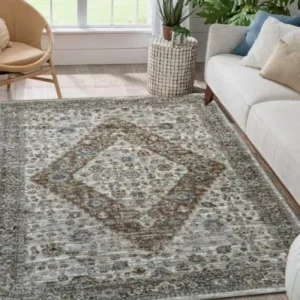 Sofia BrownCream Rug
