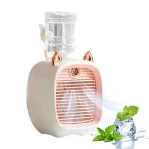 Mini Rechargeable Evaporative Air Conditioner Fan & Humidifier With Water Bottle